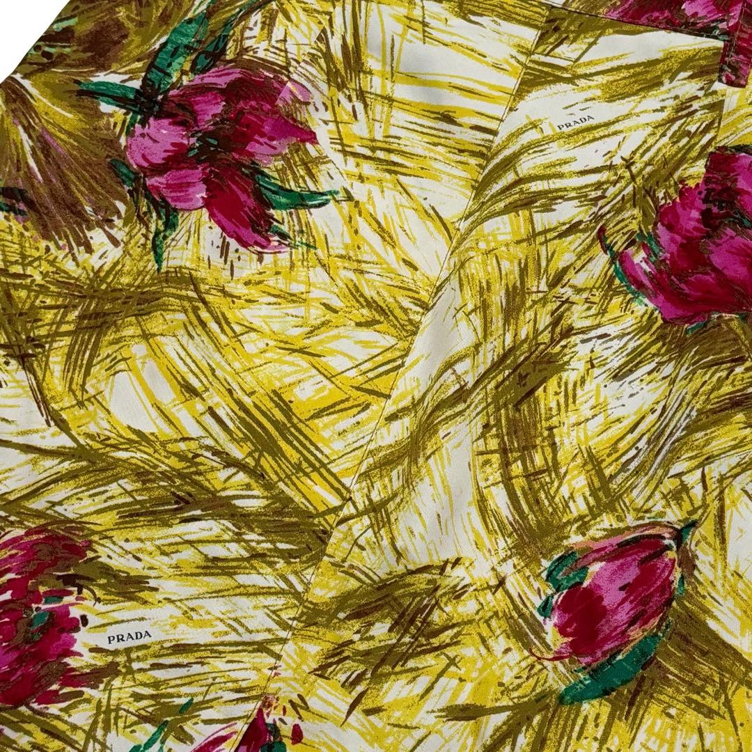 2017FW PRADA プラダ スカート フェザー シルク レザー ファー