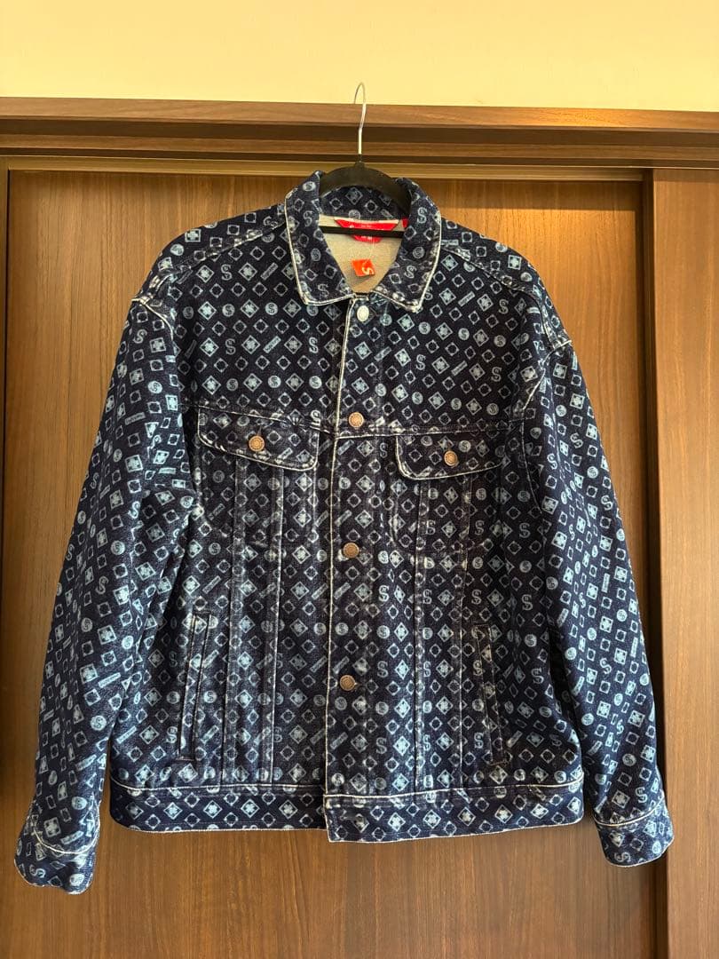 Supreme Flocke Denim Trucker Jacket Mサイズ