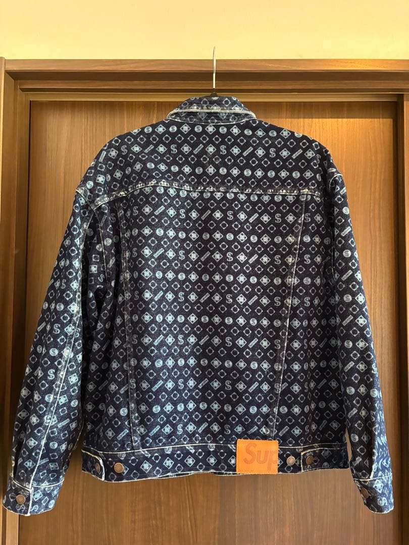 Supreme Flocke Denim Trucker Jacket Mサイズ