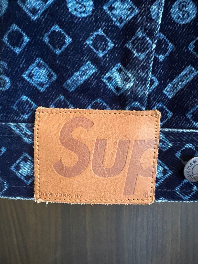Supreme Flocke Denim Trucker Jacket Mサイズ