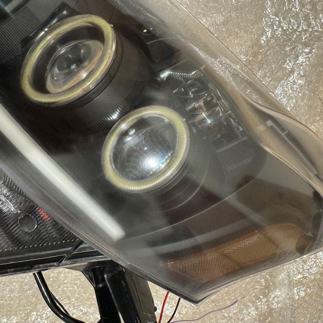 プリウス α 純正 加工品 3連 イカリング付 前期 LED ヘッドライト