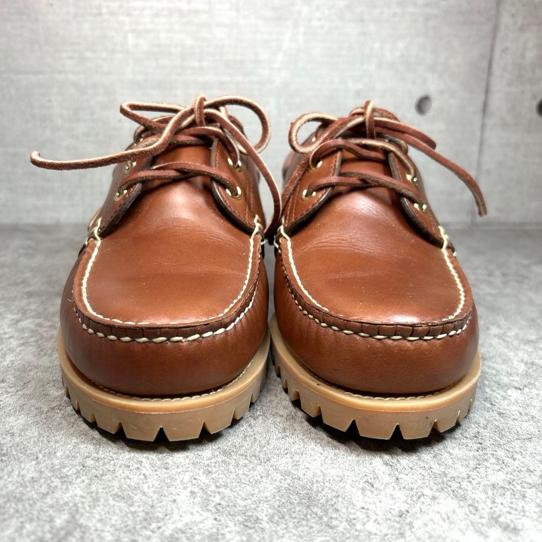 ほぼ新品【リーガル ワースコレクション】デッキシューズ/3eye/革靴/JE38