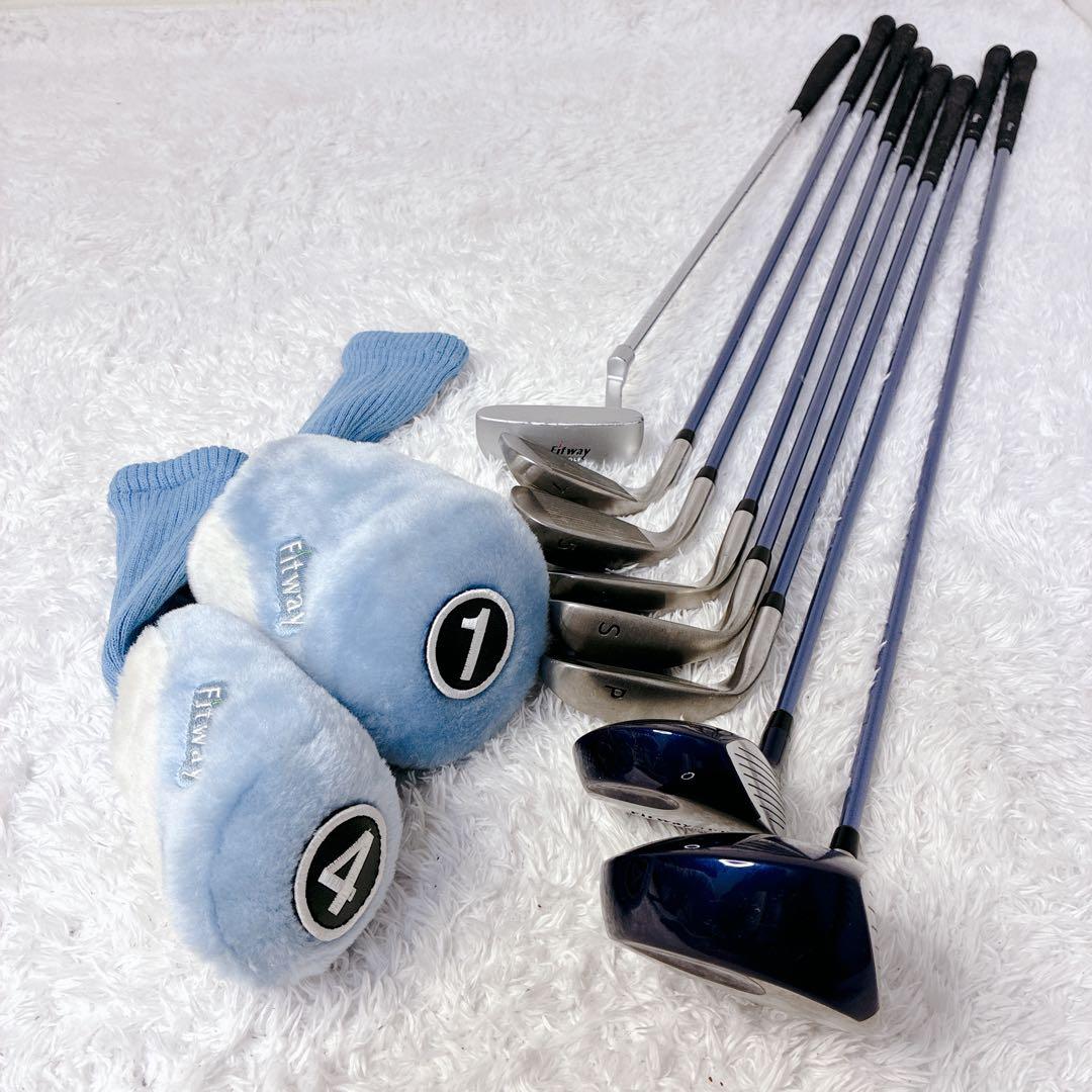 初心者に最適‼︎ Fitway レディースゴルフクラブ8本セット 右L カバー付き