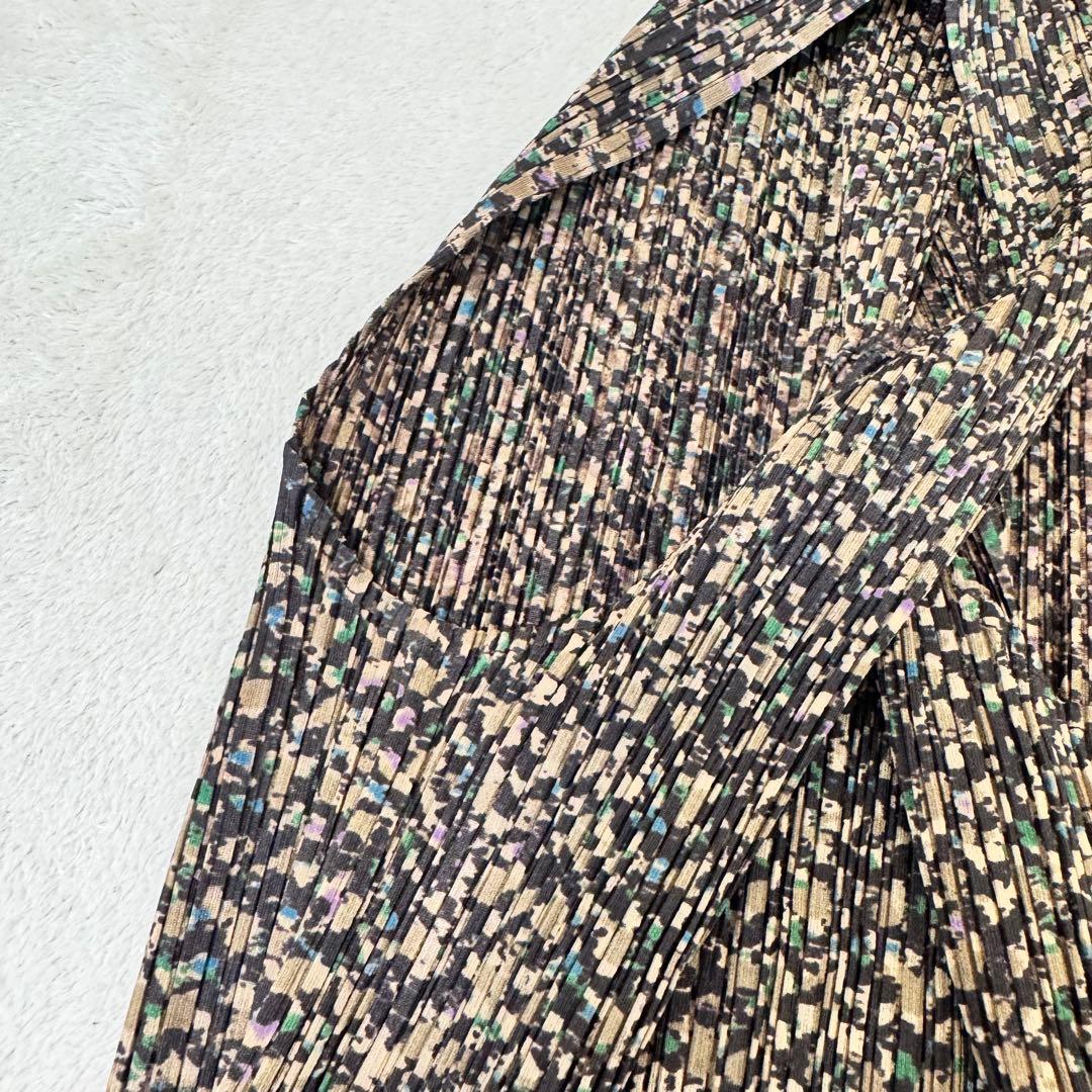 極美品✨PLEATS PLEASE モザイク柄　ノースリーブ　チュニック