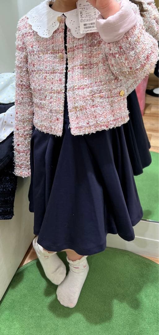 ケイトスペードニューヨーク　110 120 フォーマルワンピース　ツイード