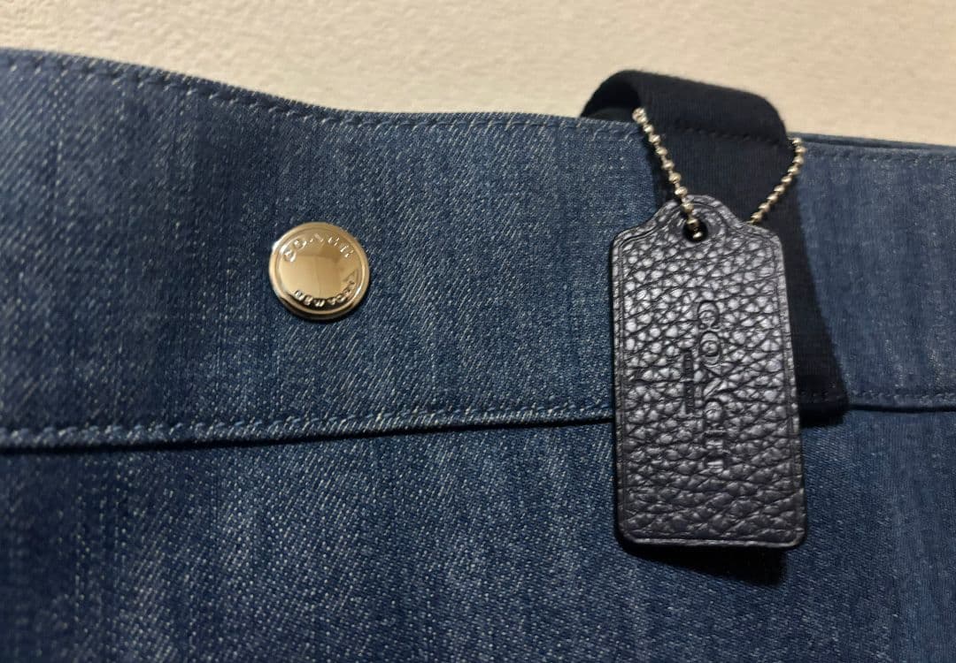 COACH コーチ キャンバス デニムトートバッグ デニム 馬車ロゴ
