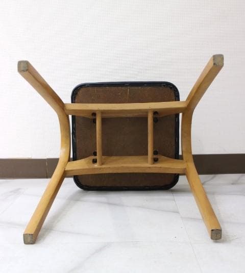 美品 秋田木工 スタッキング スツール チェア 椅子 曲木 ブラック ナチュラル