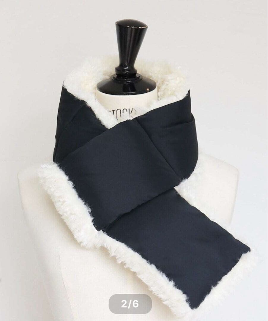 Gypsophila ジプソフィア　ボアダウンマフラー　リバーシブル　新品