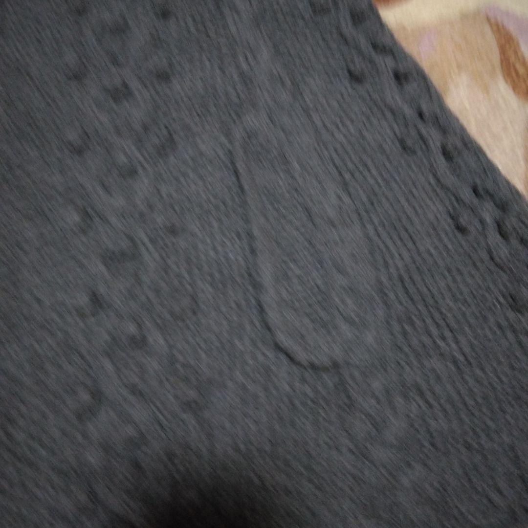 ピンクハウス　美品ダークグレー フード付きニットポンチョ