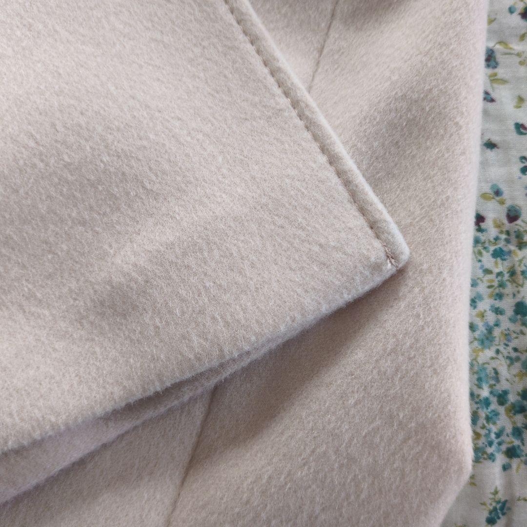 美品☆23区 ウールカシミヤビーバー フード付き ショートコート ベージュ