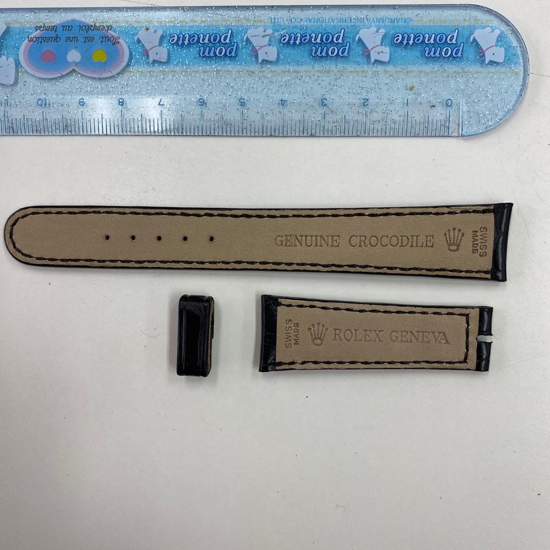 管理番号816 ロレックス　革ベルト　18mm ブラック