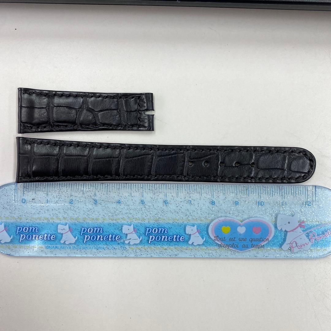 管理番号816 ロレックス　革ベルト　18mm ブラック