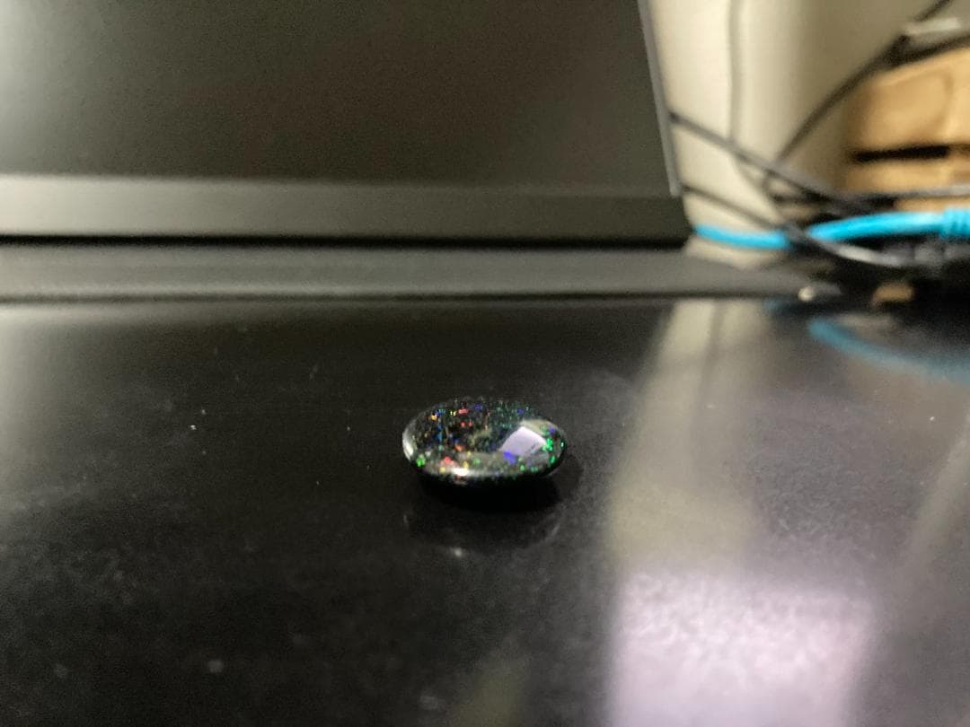 天然ブラックオパール オーストラリア産 15ct 遊色効果 宝石 裸石 ルース