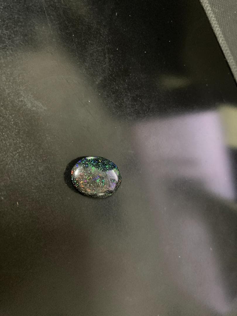 天然ブラックオパール オーストラリア産 15ct 遊色効果 宝石 裸石 ルース