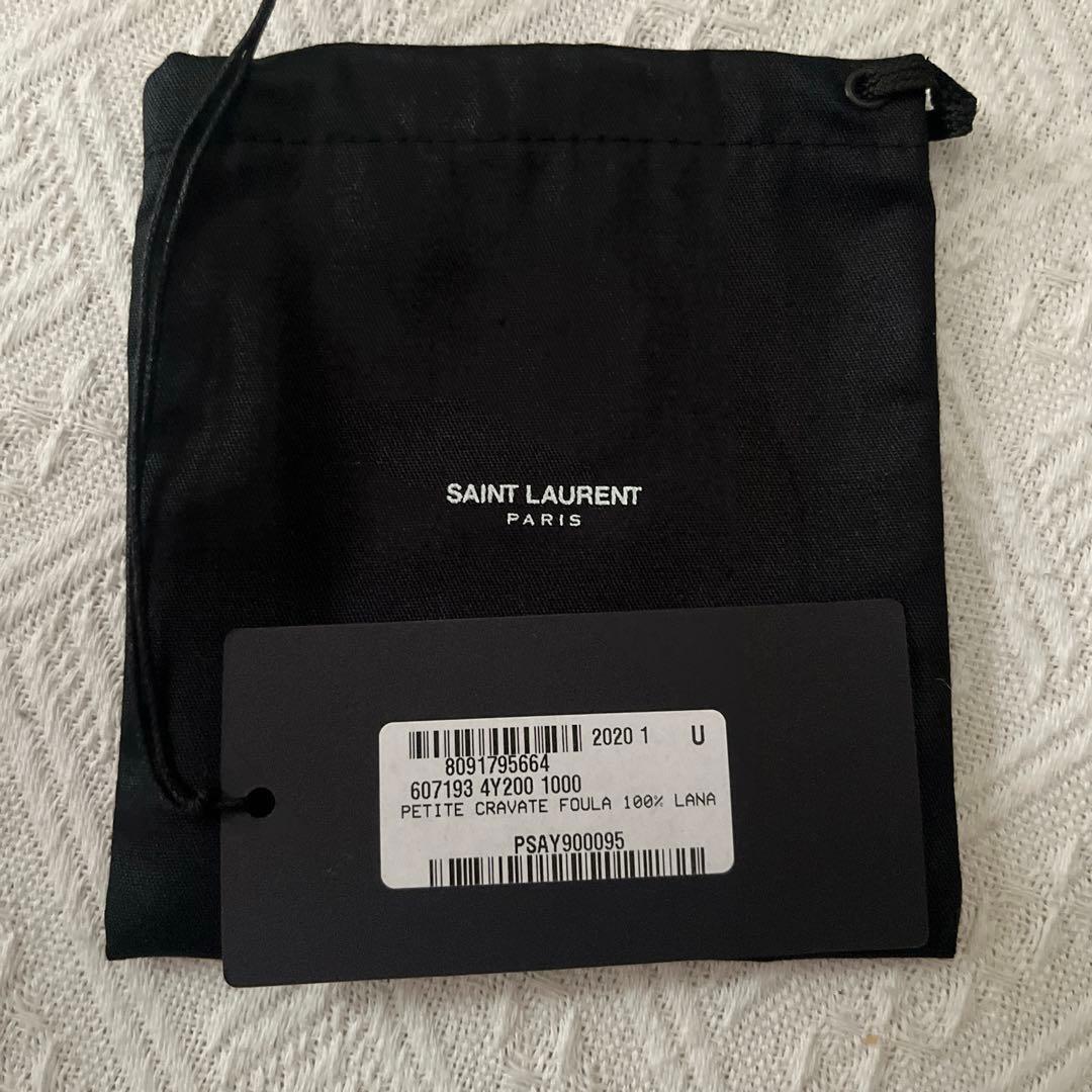 SAINT LAURENT ブラック ネクタイ　保存袋付き