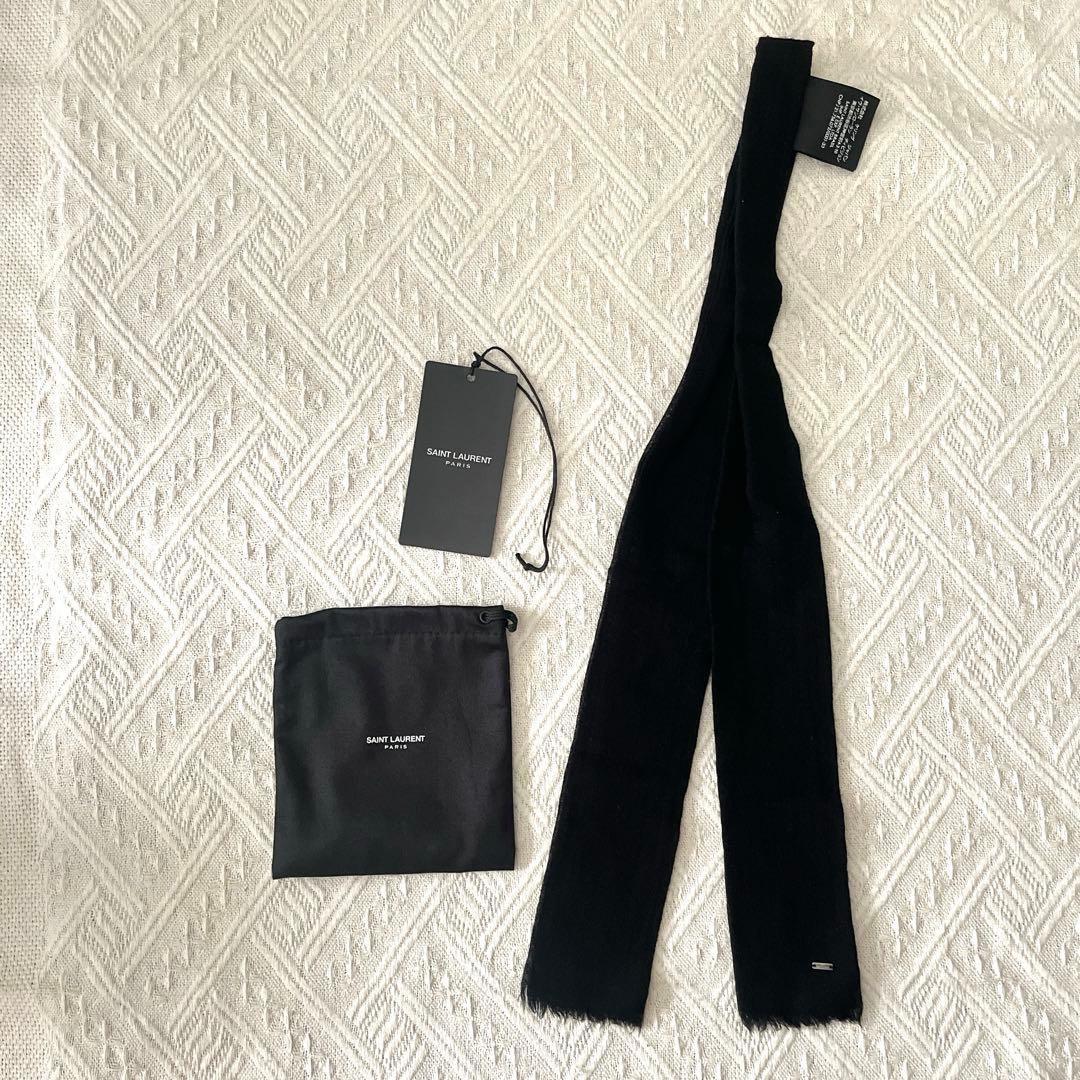SAINT LAURENT ブラック ネクタイ　保存袋付き