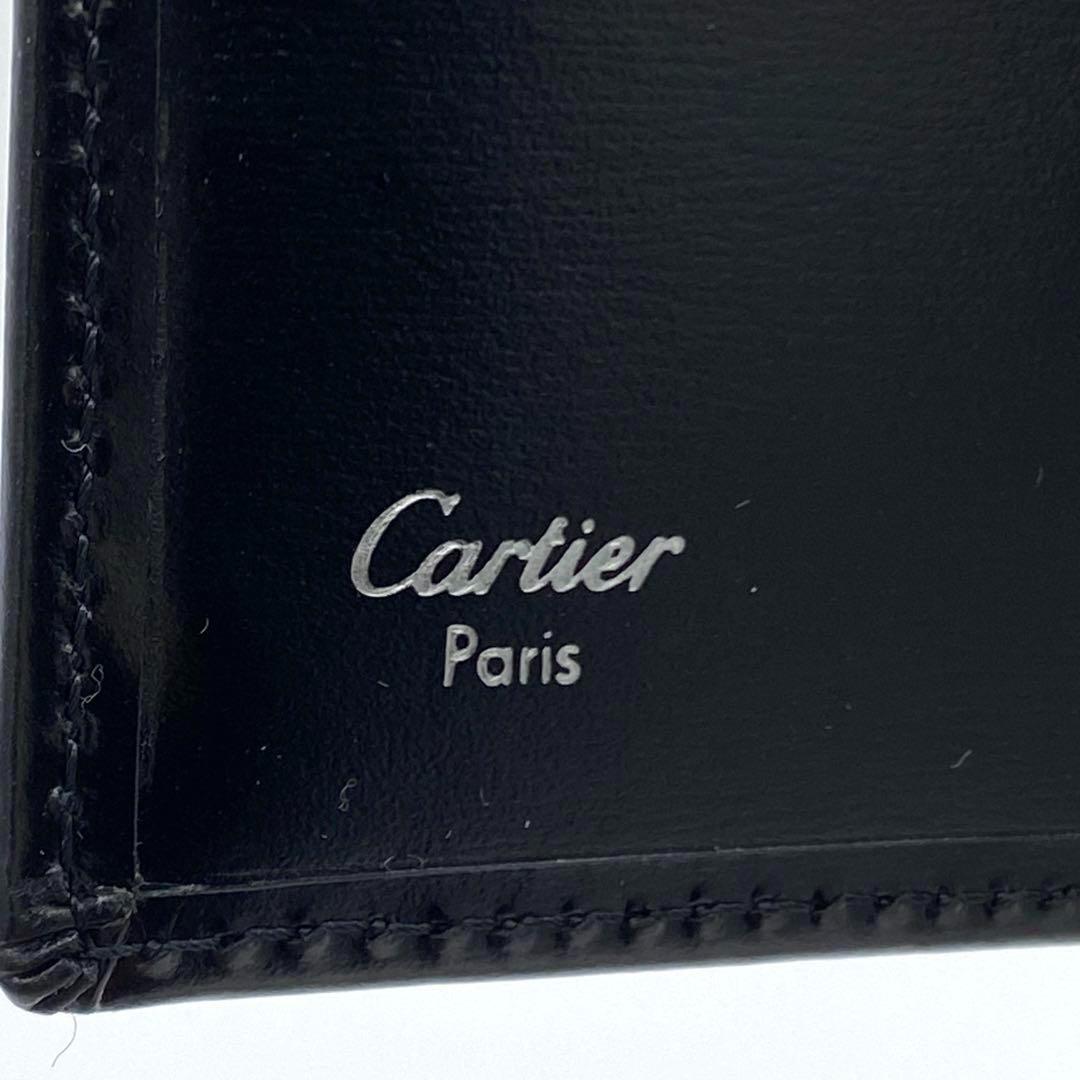Cartier カルティエ パシャ レザー 二つ折り財布 札入れ ブラック