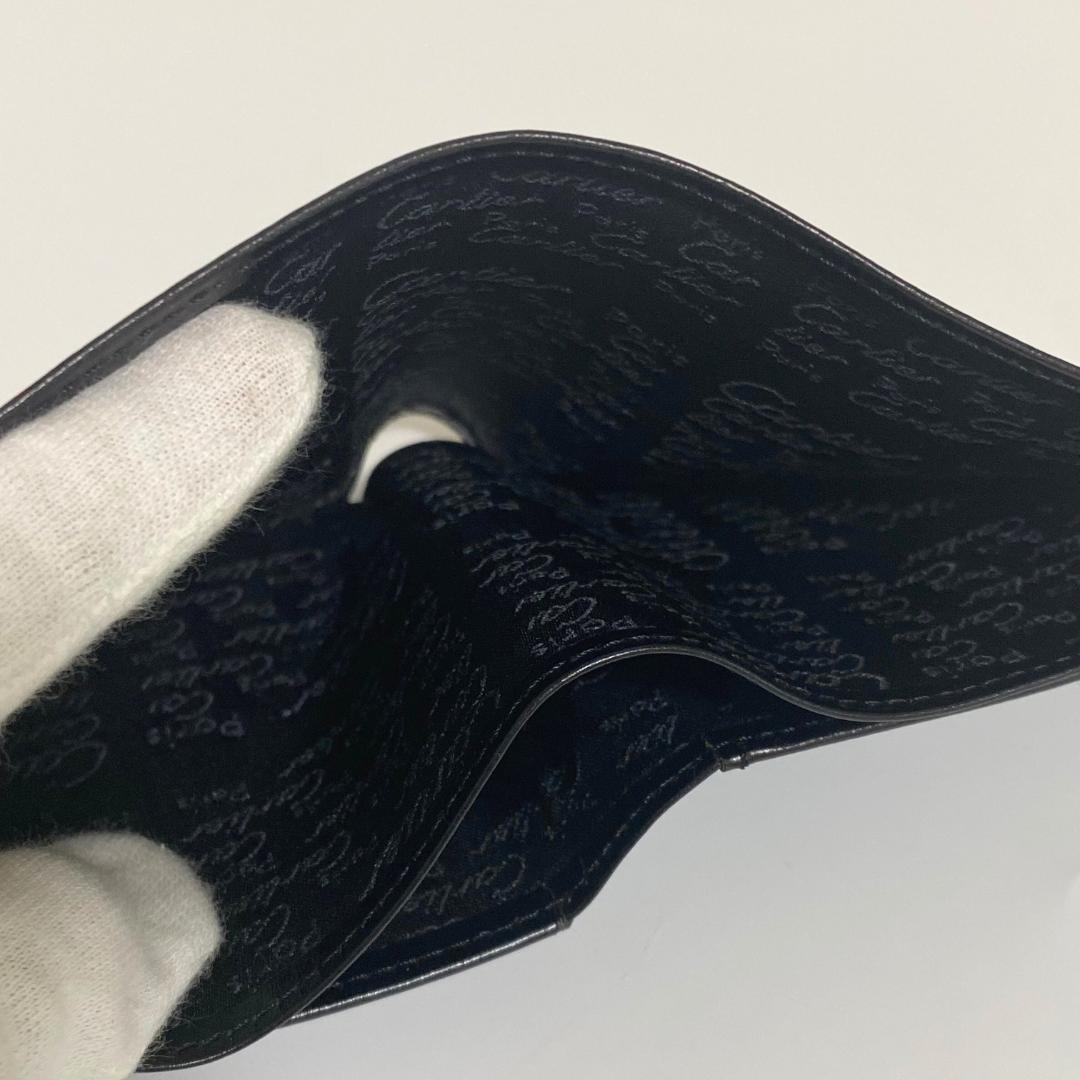 Cartier カルティエ パシャ レザー 二つ折り財布 札入れ ブラック