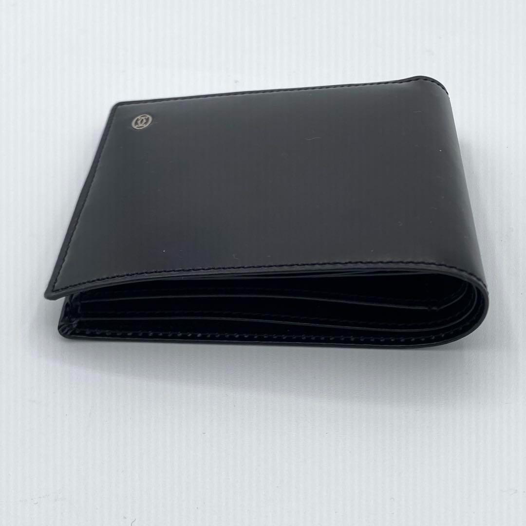 Cartier カルティエ パシャ レザー 二つ折り財布 札入れ ブラック