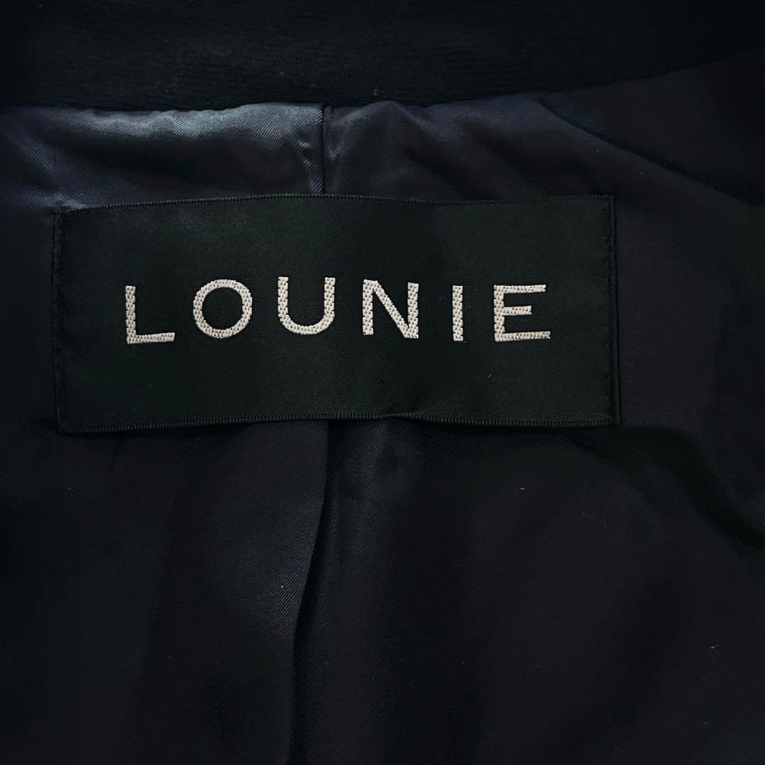 人気✨ルーニィ パールボタンジャケット ノーカラー ジャコット 紺38