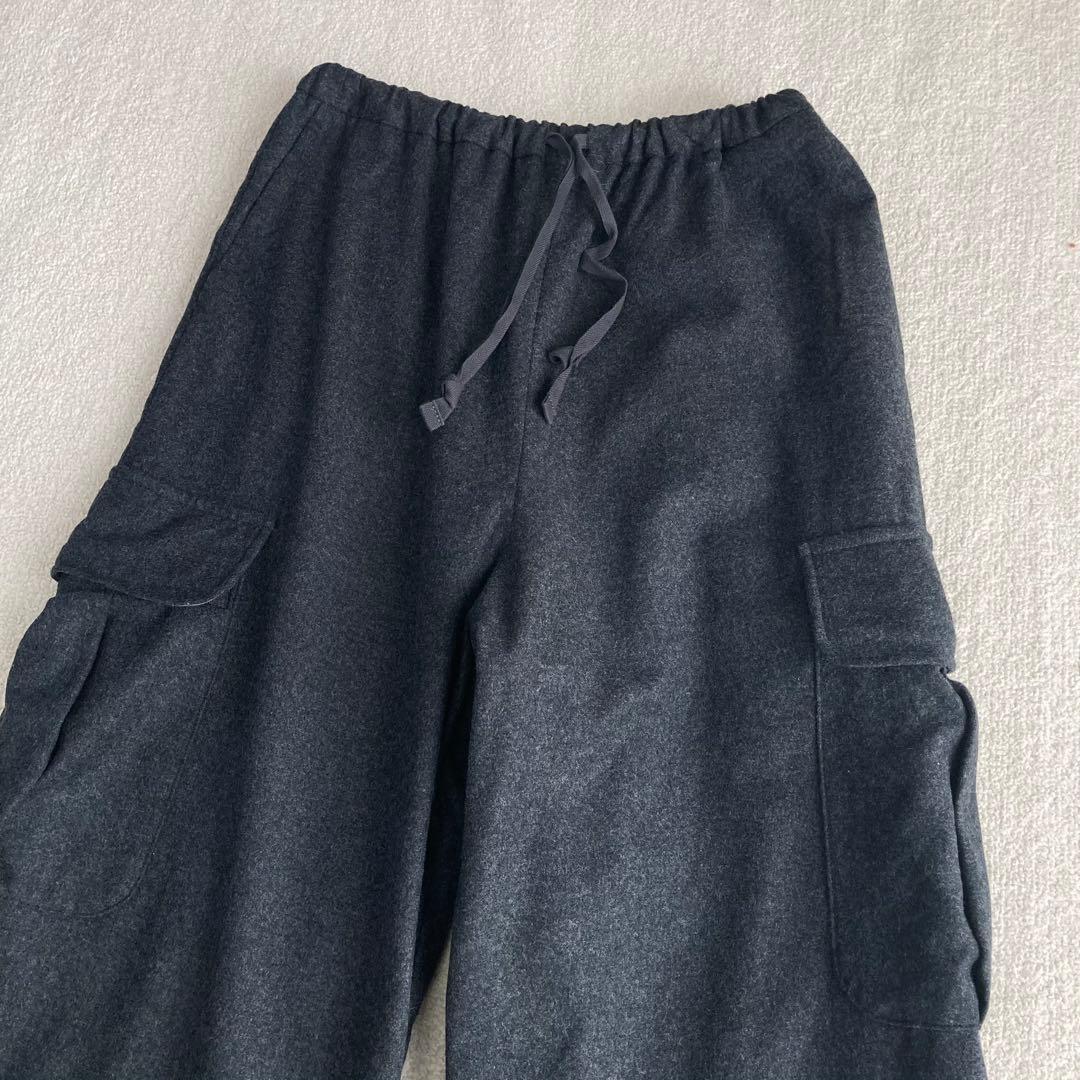 6 ROKU ロク カーゴパンツ ワークパンツ ワイド 38 M グレー 秋冬