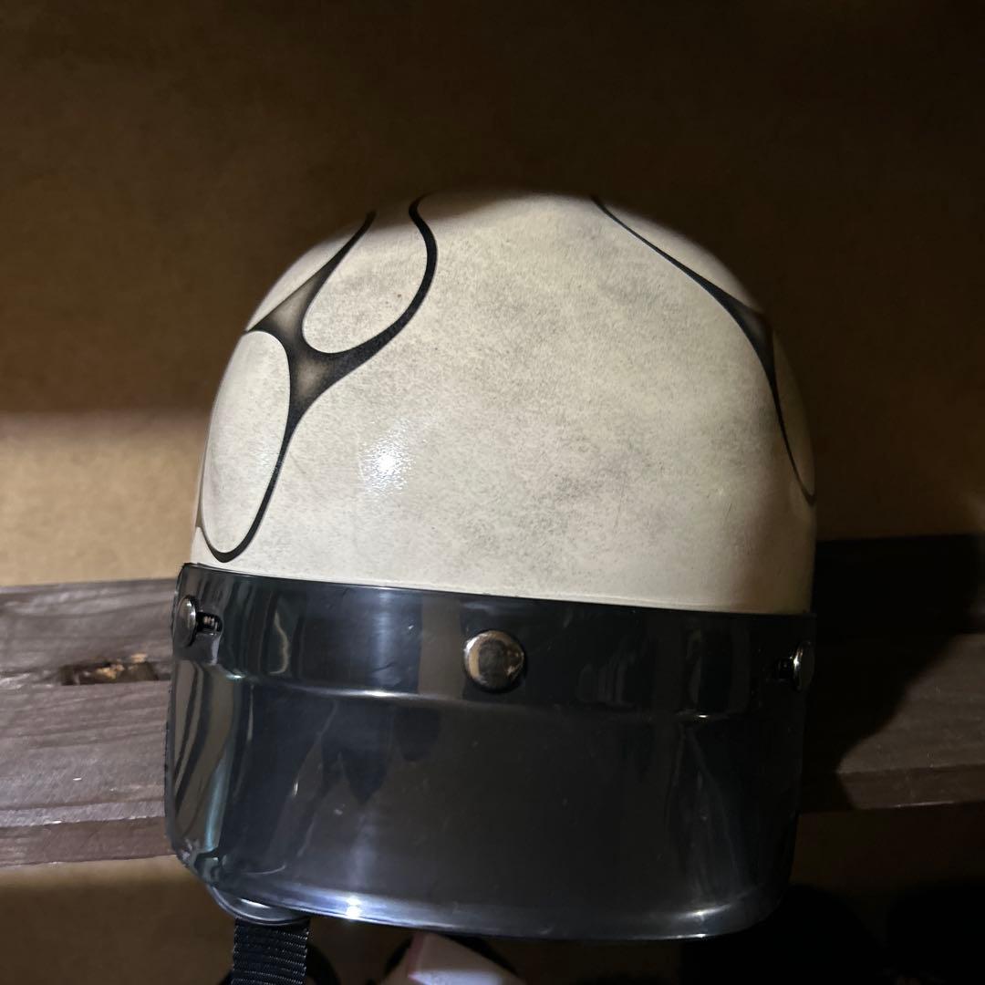 ポリスヘルメット　ハーフキャップ　エイジング　ハーレー　チョッパー　ブコ　ベル