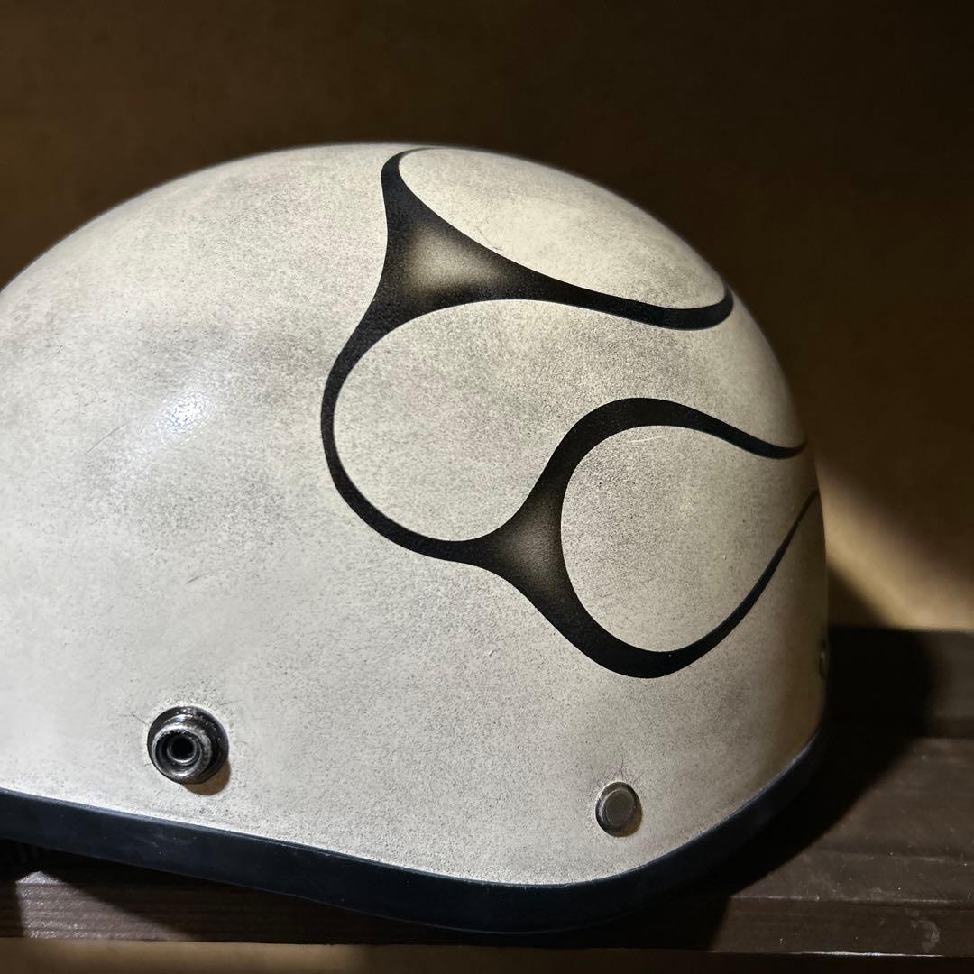 ポリスヘルメット　ハーフキャップ　エイジング　ハーレー　チョッパー　ブコ　ベル