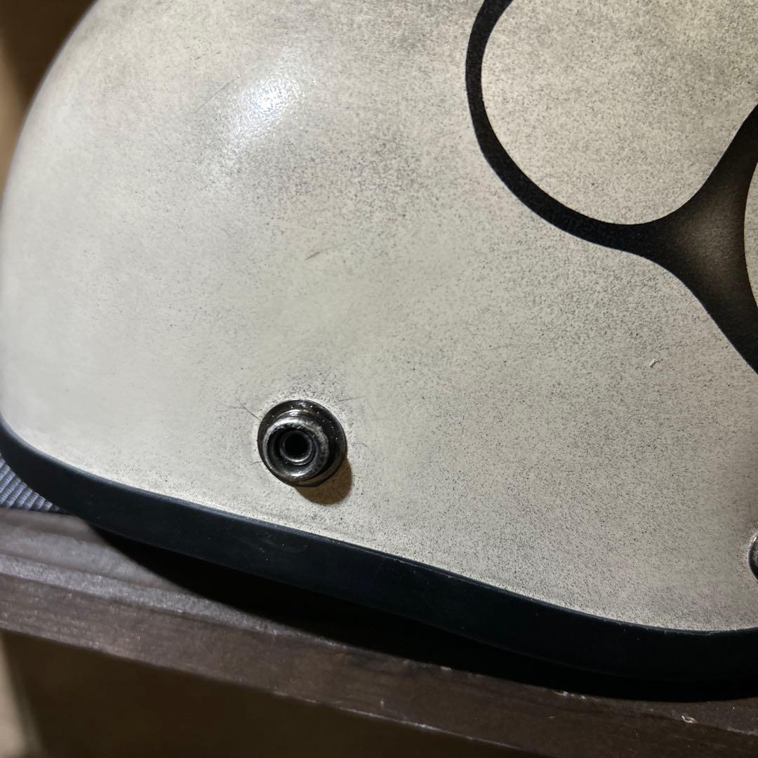 ポリスヘルメット　ハーフキャップ　エイジング　ハーレー　チョッパー　ブコ　ベル