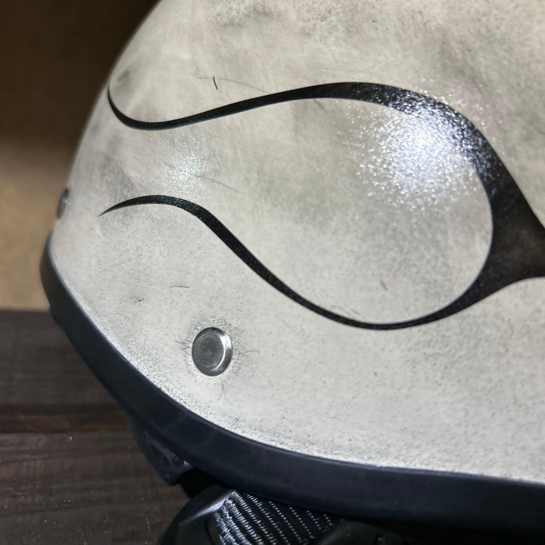 ポリスヘルメット　ハーフキャップ　エイジング　ハーレー　チョッパー　ブコ　ベル