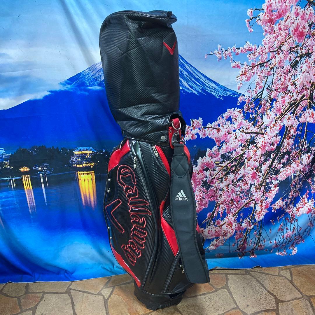 寶BU-1104 callaway キャディバッグ ブラック人気の赤黒