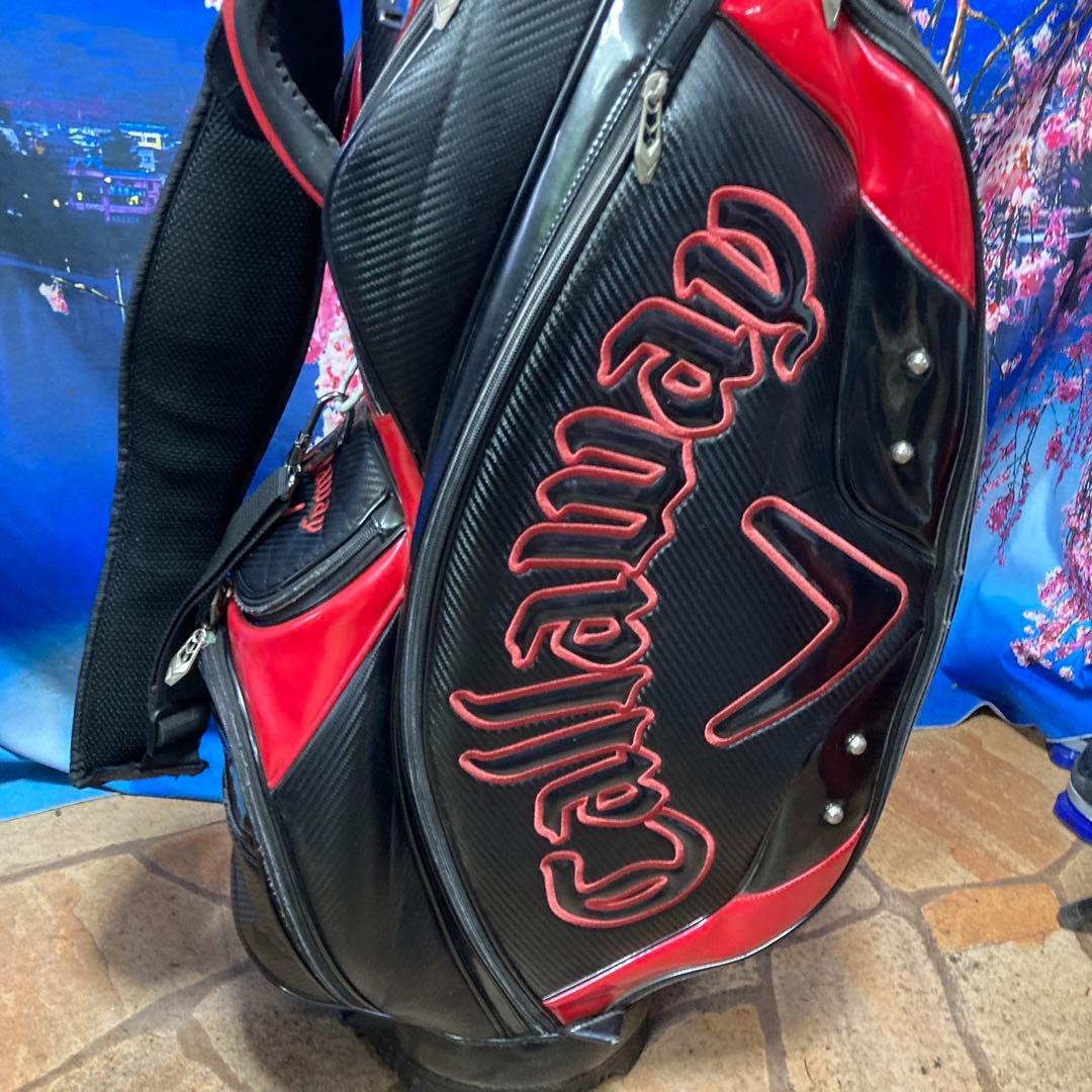 寶BU-1104 callaway キャディバッグ ブラック人気の赤黒
