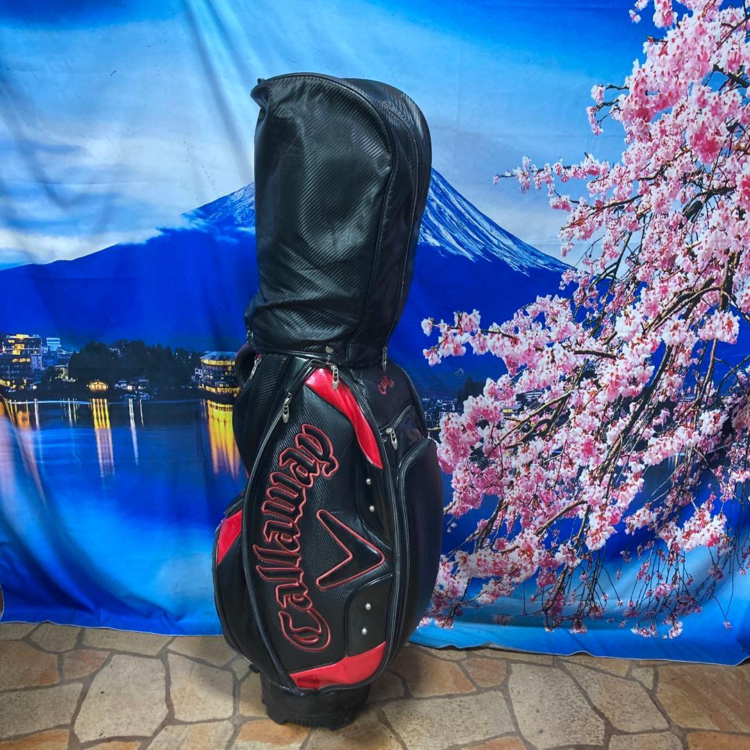 寶BU-1104 callaway キャディバッグ ブラック人気の赤黒