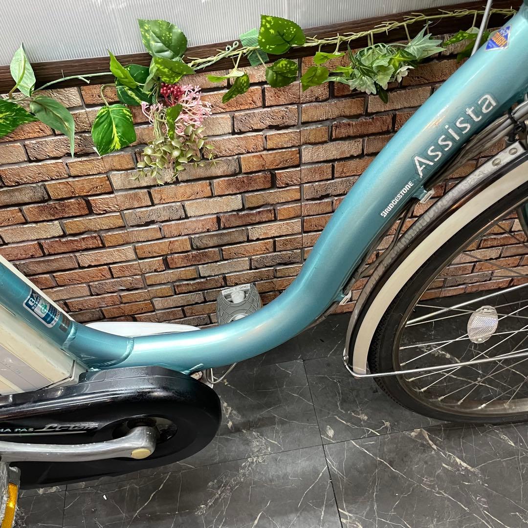 【9】電動自転車 ブリヂストン Assista ブルーグリーン系