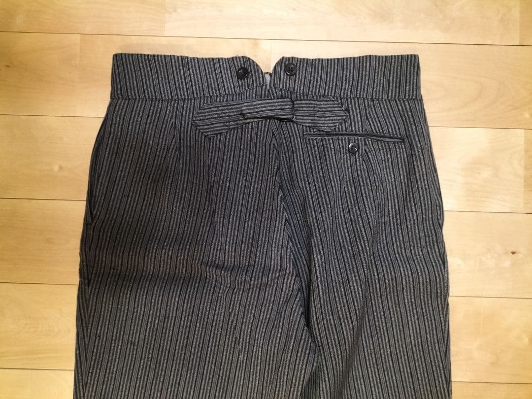 50s フレンチワークパンツ　ストライプ柄　W88cm