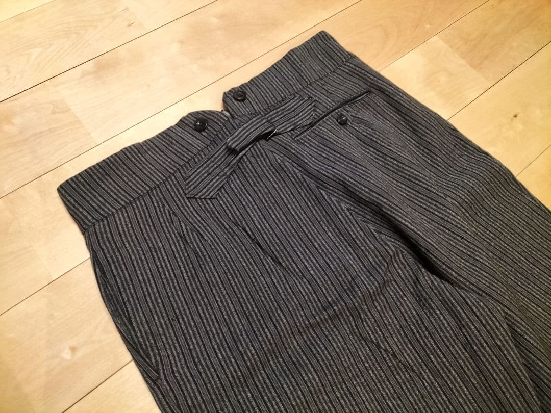50s フレンチワークパンツ　ストライプ柄　W88cm
