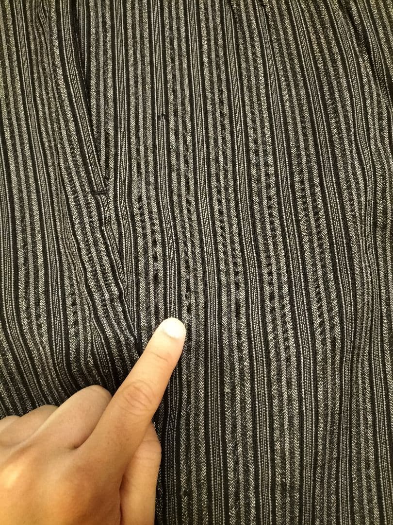 50s フレンチワークパンツ　ストライプ柄　W88cm