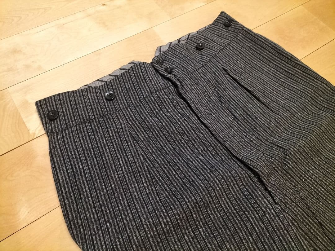 50s フレンチワークパンツ　ストライプ柄　W88cm
