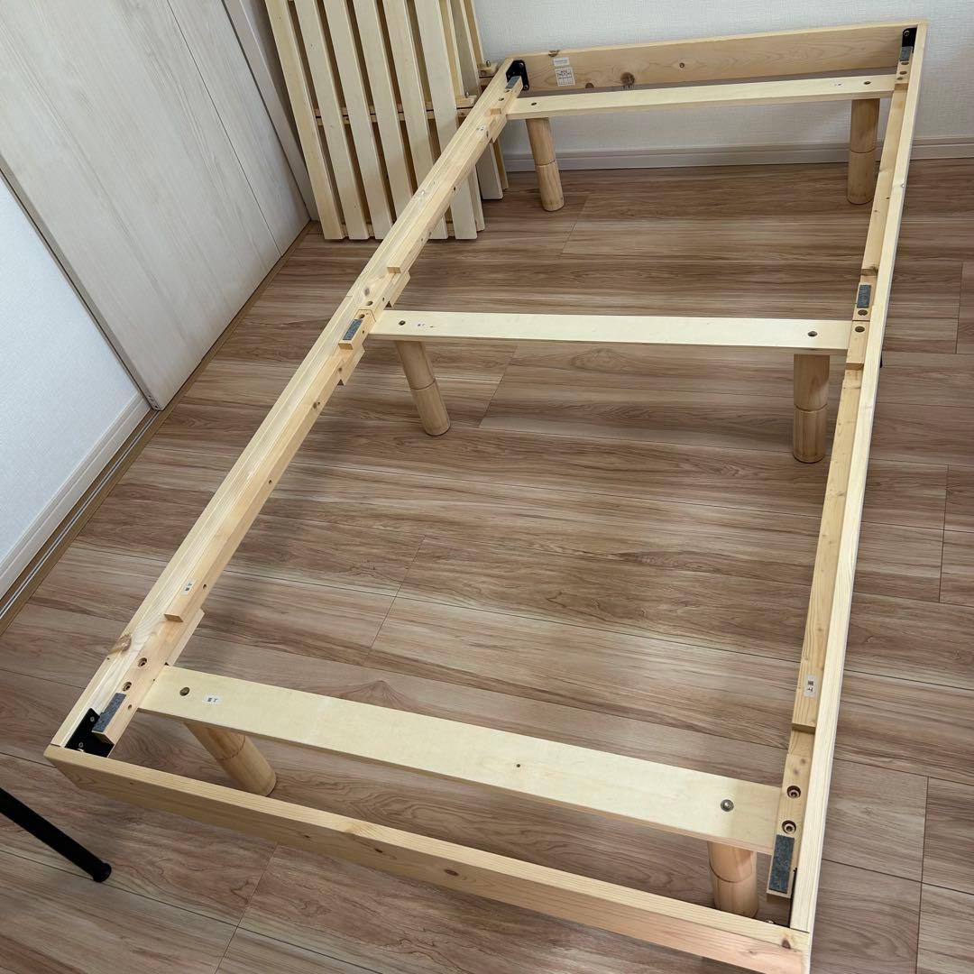 限定価格★【美品】すのこベッド ローベッド 布団干し可！組立簡単！送料込み！