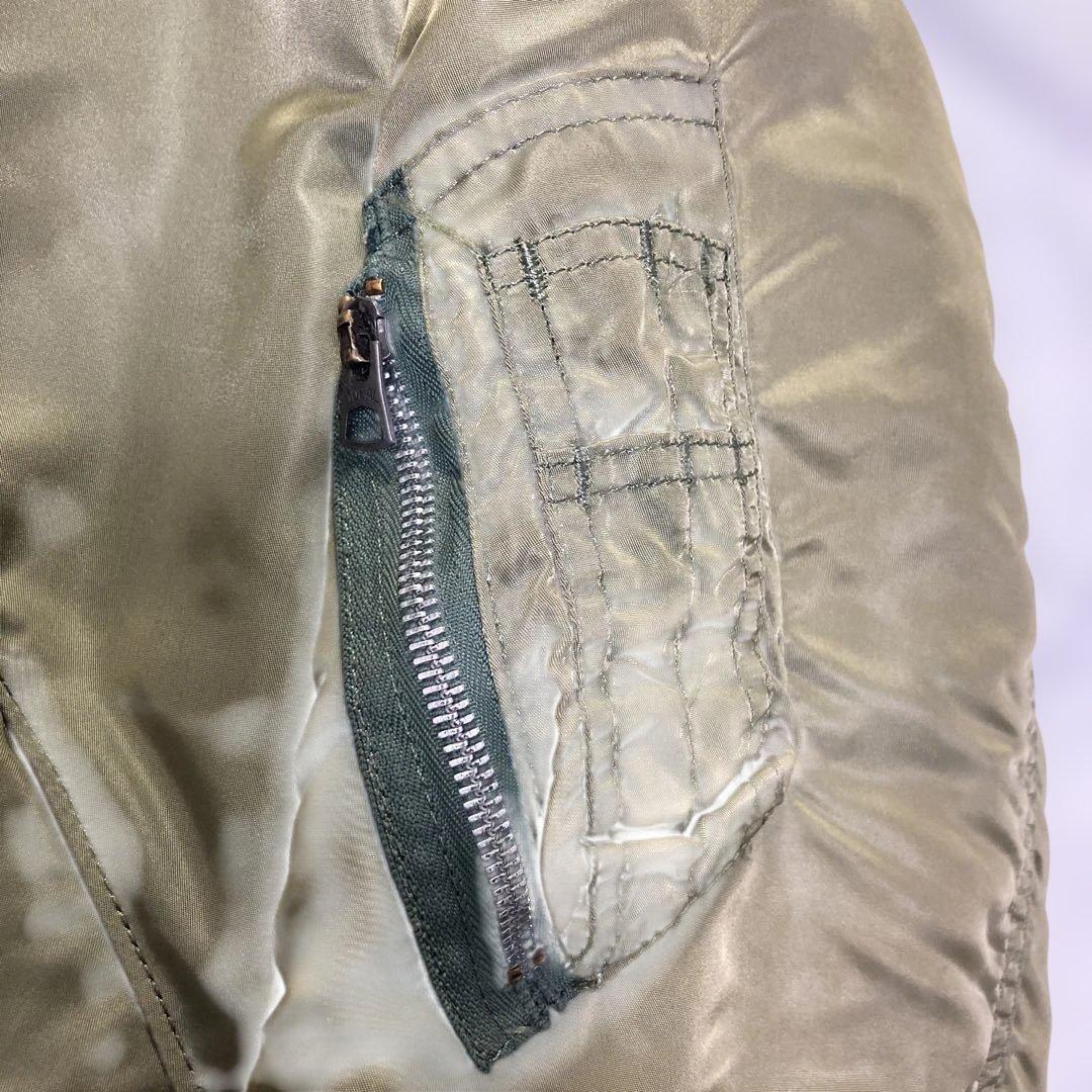 80s⁉️ビンテージ ALPHA USAアルファ MA-1 フライトジャケット L