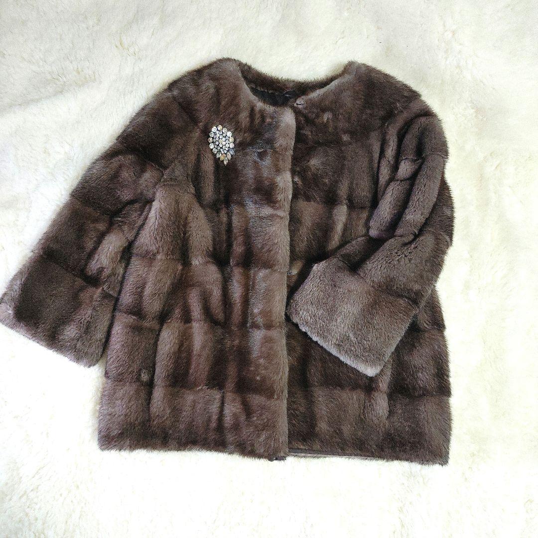 ミューズ 美しいダイドミンク ブラウン 染めブルーアイリス系 カフェオレ