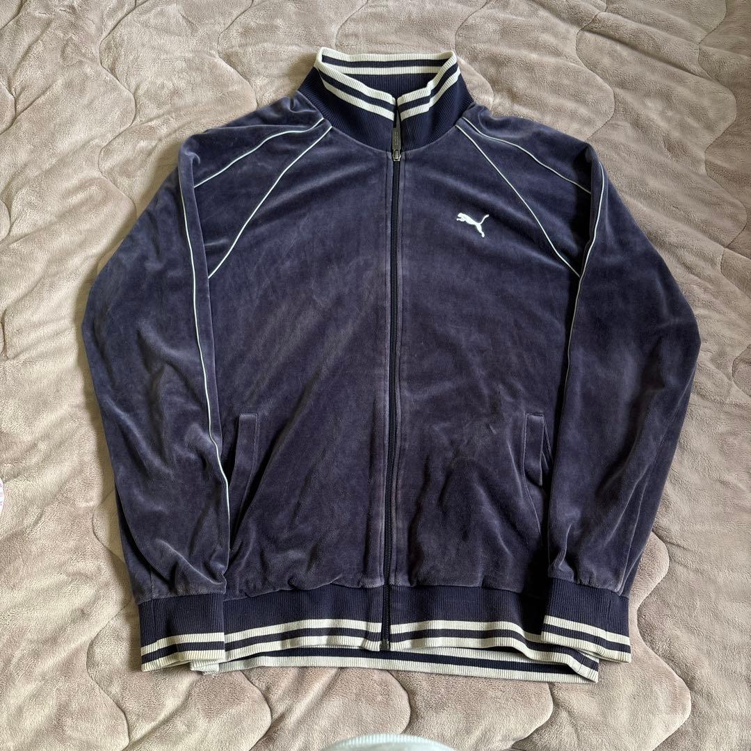 90s 古着　プーマ　PUMA トラックジャケット　ベロア　サイズO