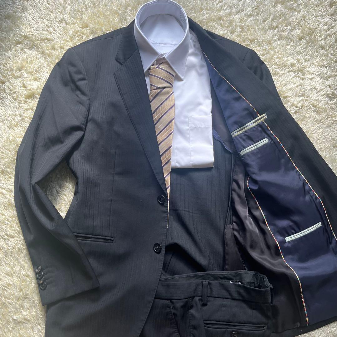 美品 ポールスミス Paul Smith スーツ セットアップ 濃紺 Lサイズ