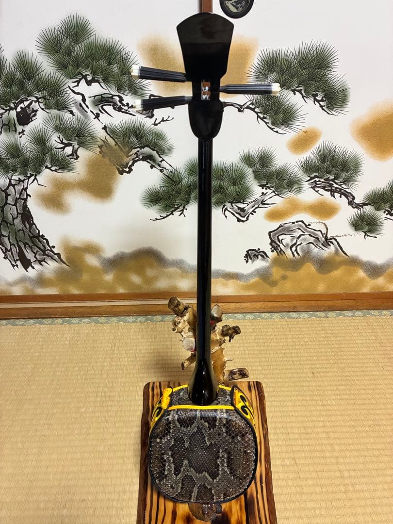 沖縄三線！貴重！知念大工型！本張り【一枚張り】