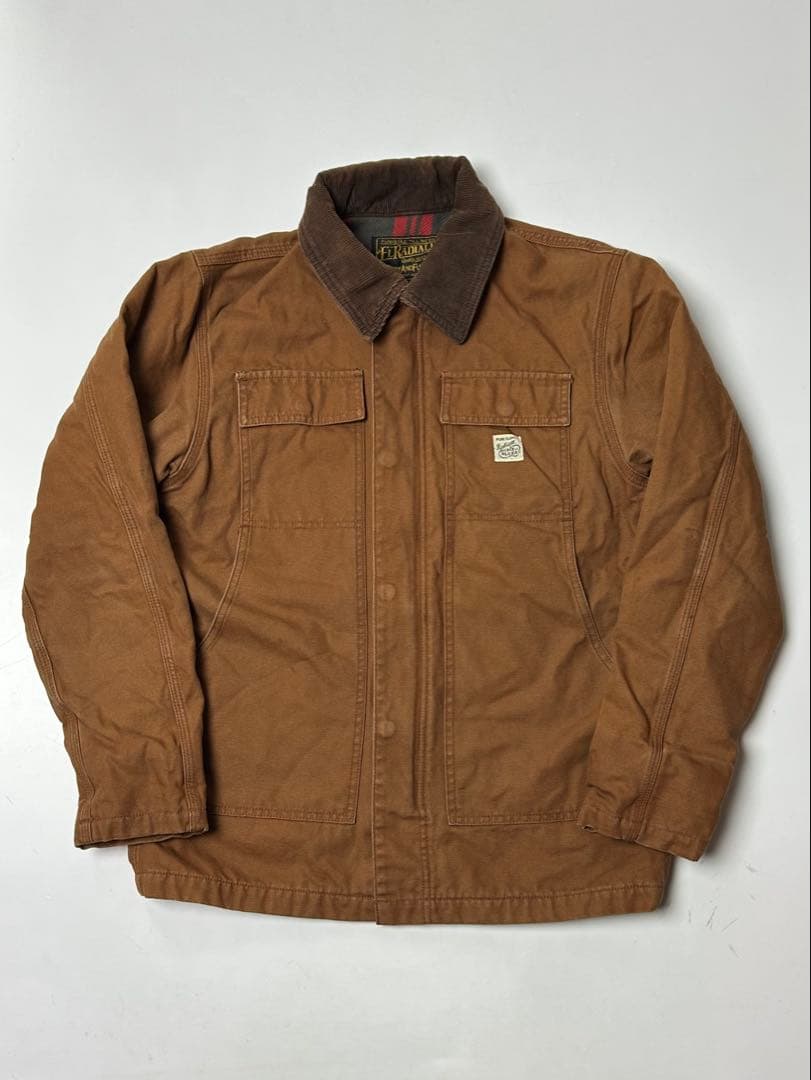 RADIALL ブラウン　カバーオール　コーデュロイ襟　Mサイズ