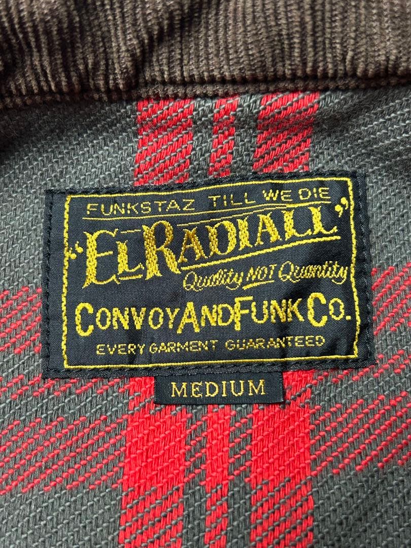 RADIALL ブラウン　カバーオール　コーデュロイ襟　Mサイズ