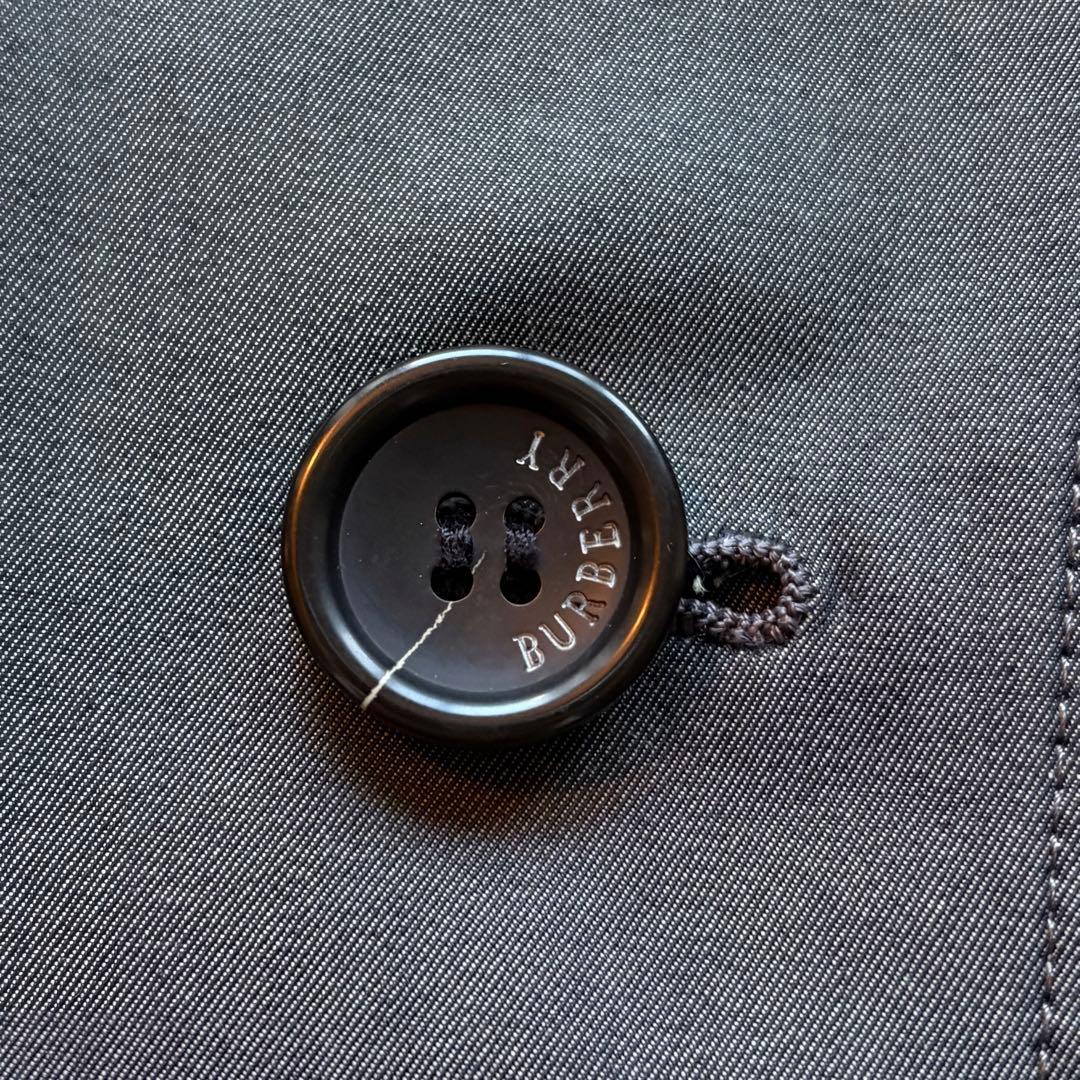 【美品】バーバリーロンドン トレンチコート ダブル 裏地ノバチェック グレー L