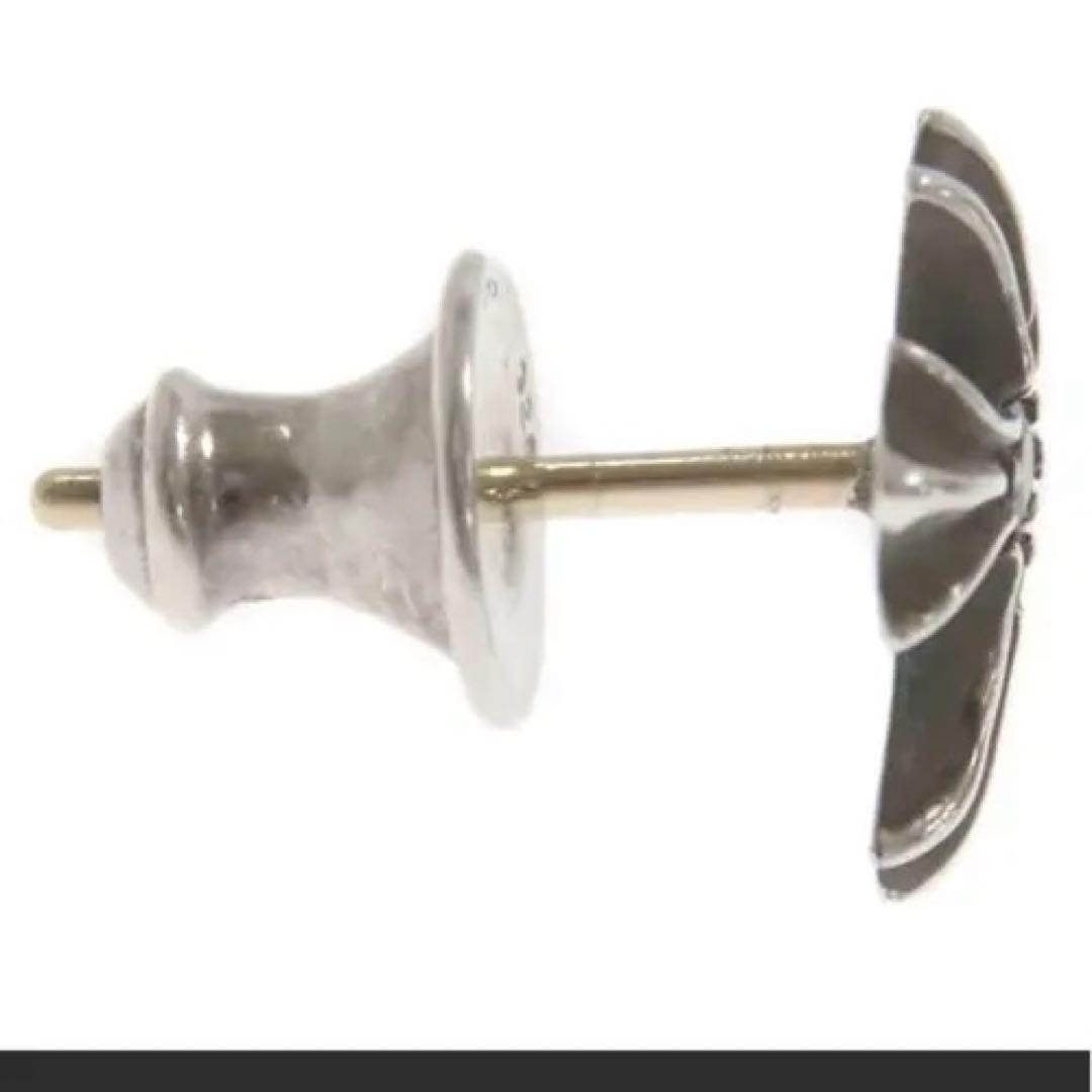 クロムハーツ　シルバー925 クロスデザイン ピアス(片耳用) ルビー