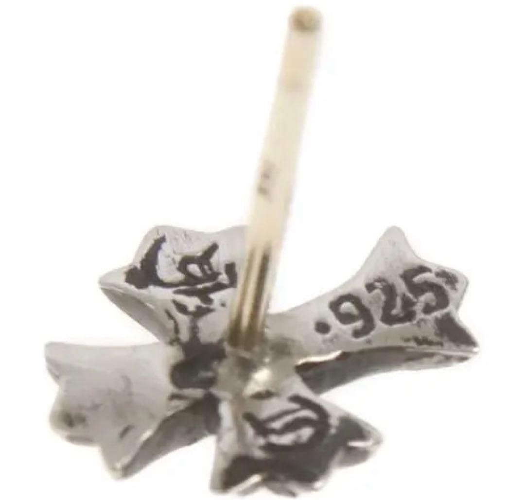 クロムハーツ　シルバー925 クロスデザイン ピアス(片耳用) ルビー