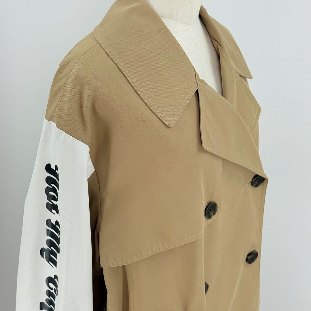 ロゴ可愛い✨ THOMAS MAGPIE トレンチコート ベージュ ベルト付き