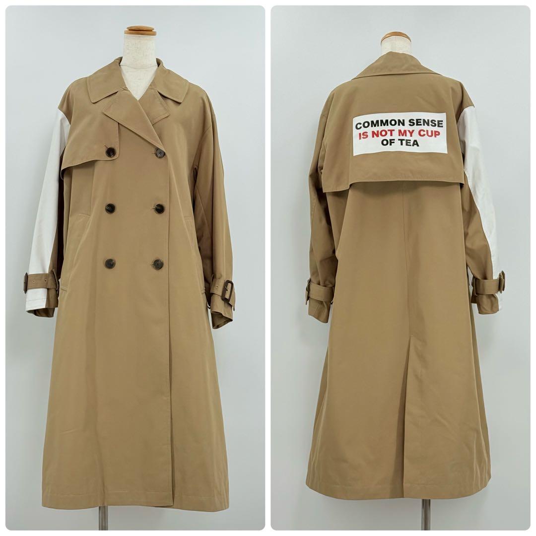 ロゴ可愛い✨ THOMAS MAGPIE トレンチコート ベージュ ベルト付き